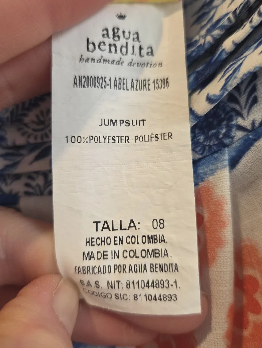 Aqua Bendita Floral Jumpsuit